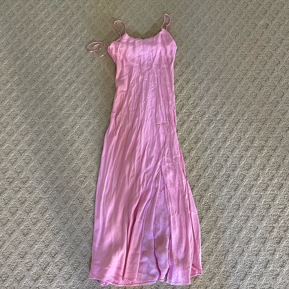 Zara Light Pink Spaghetti Strap Dress